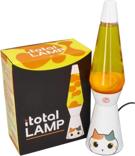 Dekoratívna lávová lampa biela mačka