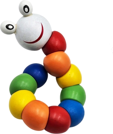 drevená húsenica 18 cm