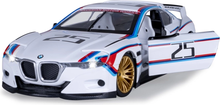 Kovový model BMW 3.0 CSL Hommage R 1:24 biely