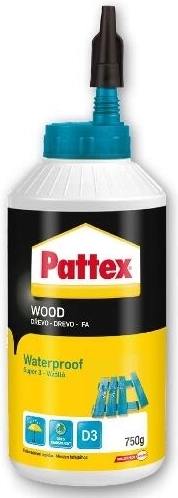 Vodovzdorné lepidlo na drevo D3 750 g PATTEX Super 3