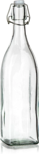 Sklenená hranatá fľaša s pákovým uzáverom 950 ml Yara