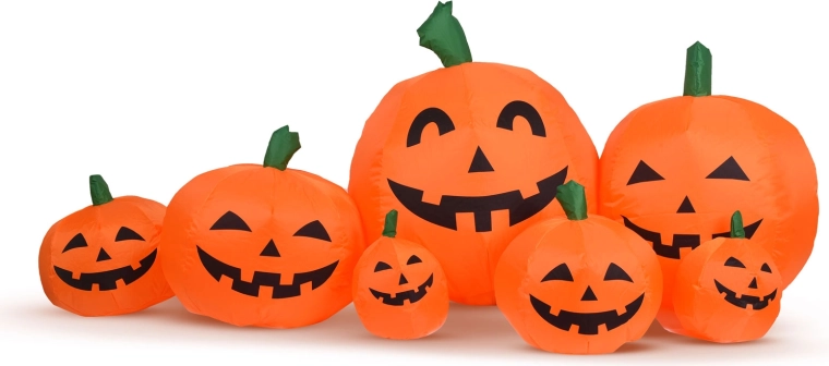 Nafukovacia halloweenska tekvica s LED osvetlením 230 cm