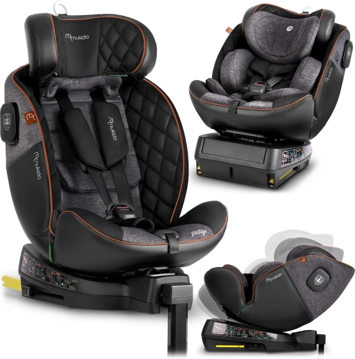 Autosedačka Nukido Prestige Line otočná 0–36 kg i-Size ISOFIX čierno-sivá