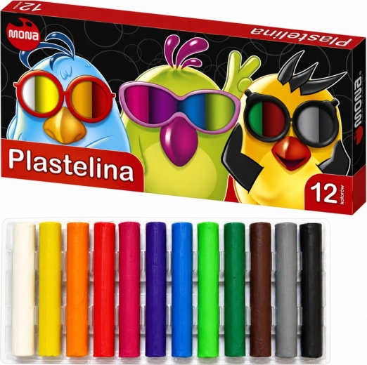 Školská plastelína Mona 12 farieb