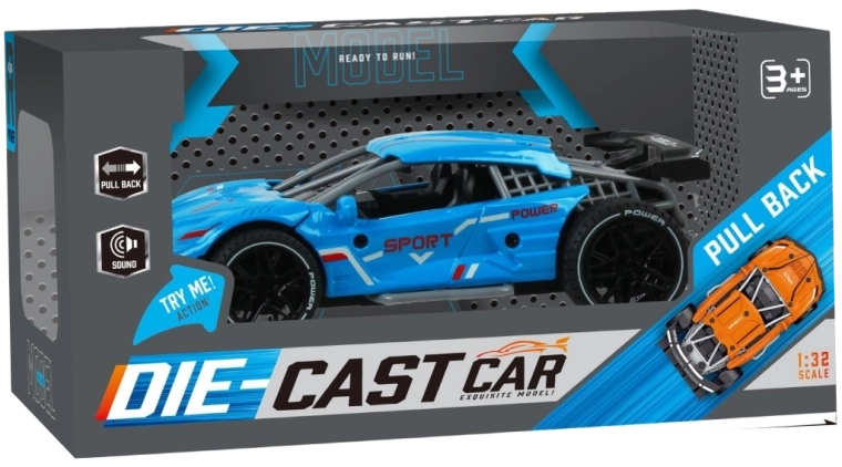 Závodné auto 1:32 so spätným naťahovaním