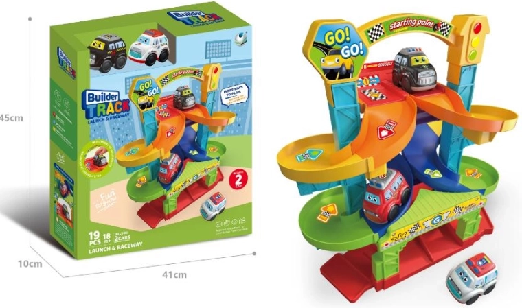 Drevená šmýkačka pre autíčka