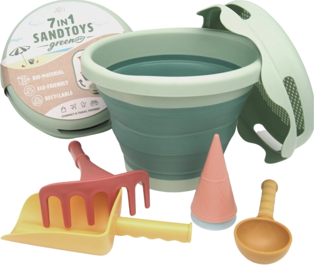 Compactoys skladacia súprava na piesok 7v1 zelená