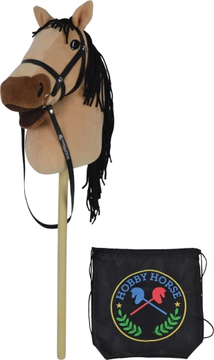 Detský bubon na tyči so zvukom, 73 cm, s čiernym batohom