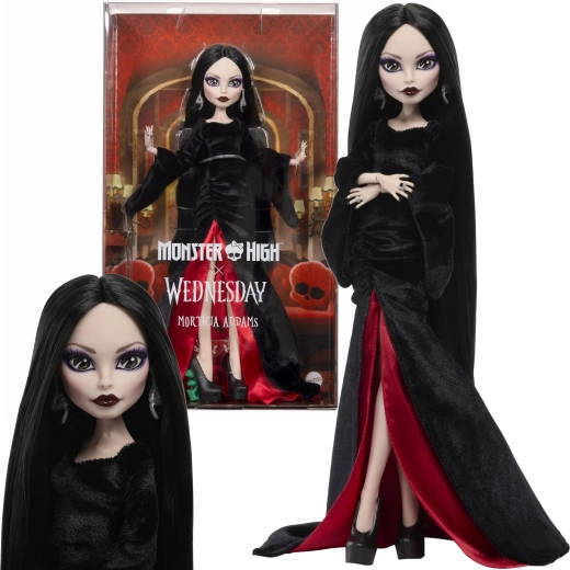 Monster High Collector Morticia Addams – zberateľská bábika x Wednesday