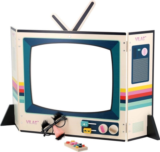 Vilac drevené divadlo retro televízia