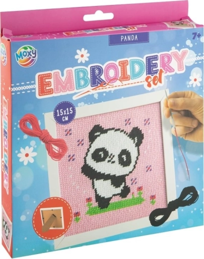 Vyšívacia sada krížikovým stehom – panda MOXY