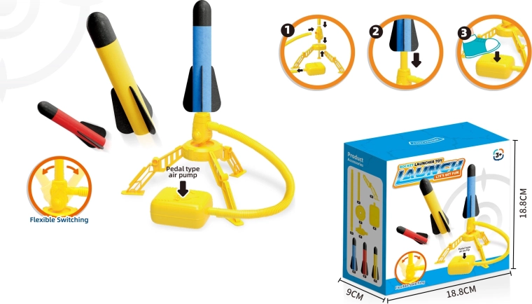 Vystreľovací raketový set pre deti