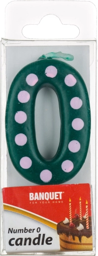 Narodeninová sviečka na tortu číslo 0 MY PARTY 5 × 3 cm