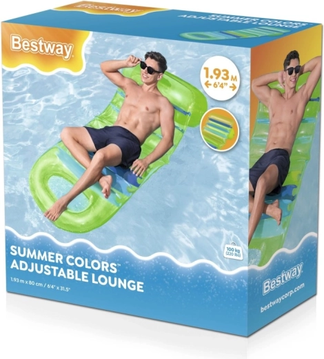 Nafukovacie lehátko Summer s nastaviteľným operadlom 193 × 80 cm