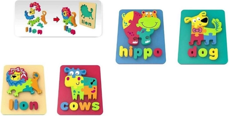 Penové puzzle pre deti – 12 ks v predajnom displeji