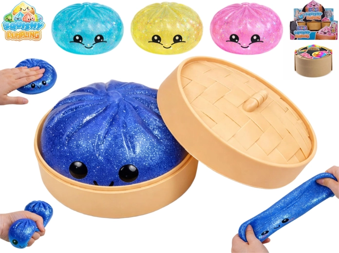 Squishy knedliček – antistresová hračka sugar 9 cm (mix farieb)