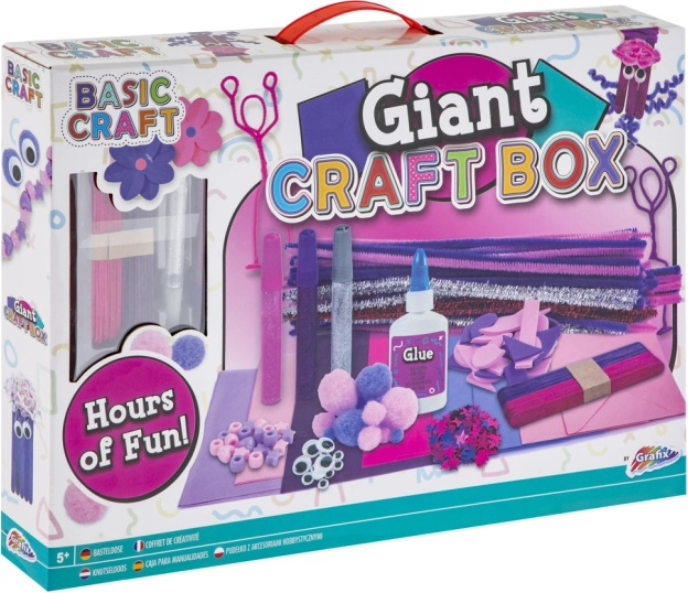 Basic Craft veľký kreatívny box ružový