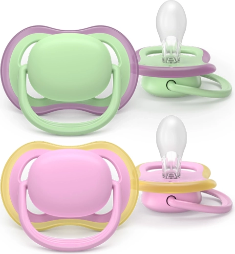 Philips Avent cumlík Ultra Air, ružový a zelený, 6–18 mesiacov, 2 ks