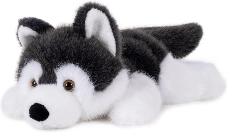 Plyšový pes husky ležiaci 30 cm