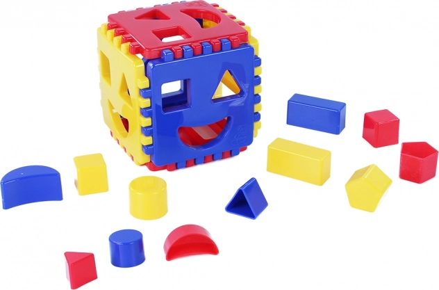 Vkladacia kocka pre najmenších – farebná vzdelávacia hračka