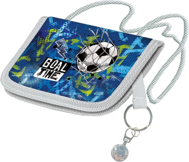 Detská peňaženka na krk Goal Time futbal s kľúčenkou