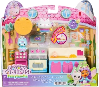 Gabbyin čarovný domček Fairylandia čarovná kuchyňa Cakey Cat, 10 dielikov