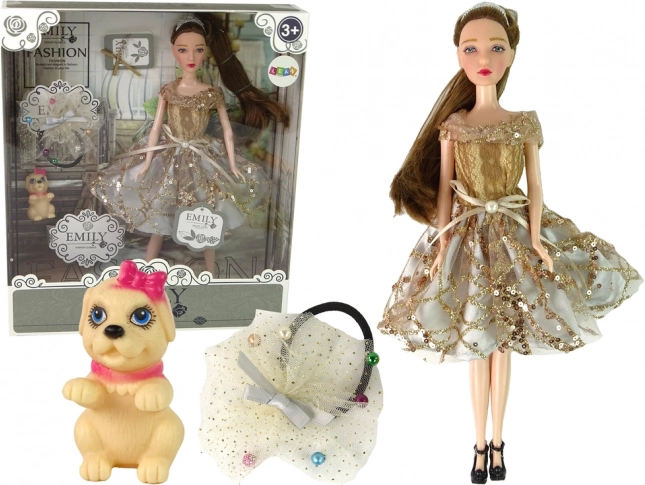 Bábika EMILY so psíkom a doplnkami