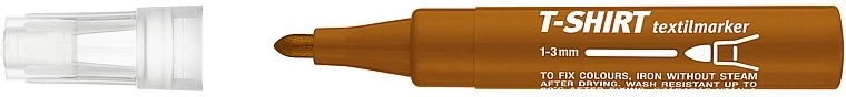 Popisovač na textil hnedý s guľatým hrotom 1–3 mm
