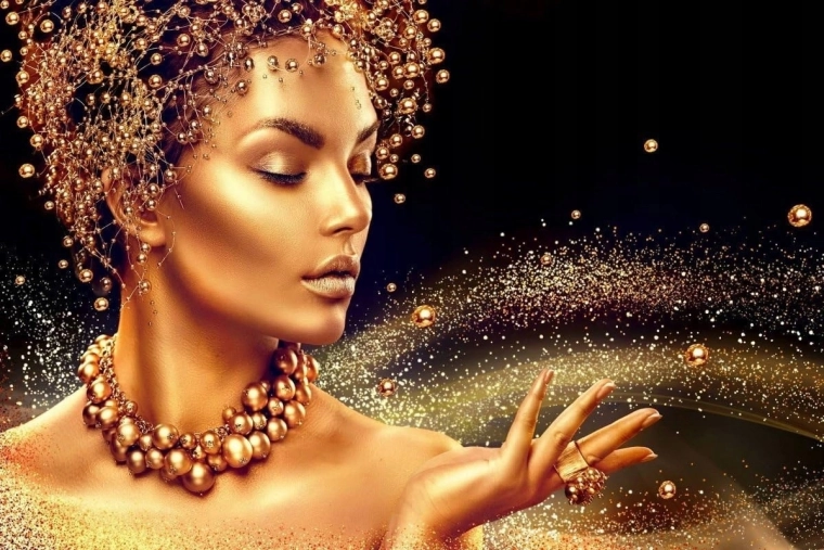 Diamantové maľovanie Žena v magickom prachu 30 × 40 cm