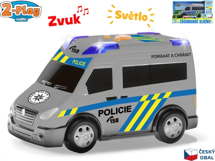 Policajné auto 2-Play so slovenským dizajnom a svetelnými a zvukovými efektmi