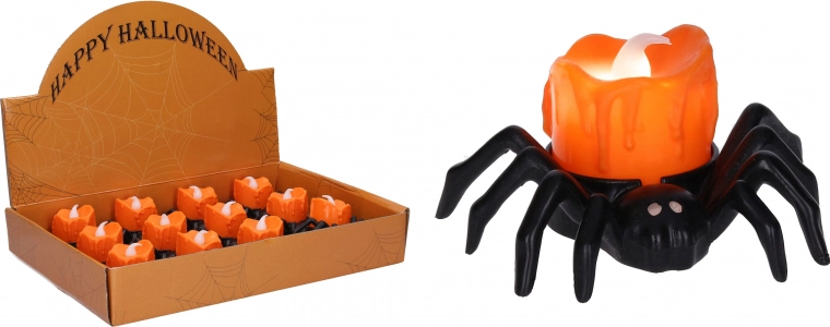 halloween svietiaci pavúk dekorácia