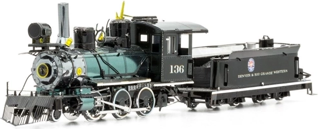 METAL EARTH 3D puzzle Divoký západ: lokomotíva 2-6-0