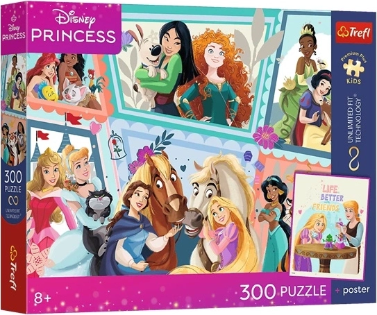 Trefl Disney Princess Úžasný ples – puzzle 300 dielikov + plagát