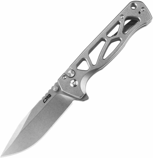 CJRB Chord Steel taktický vreckový nôž 8,8 cm, stonewash, celokovový