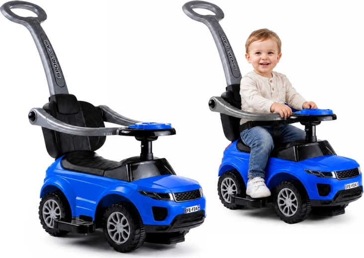 Detské odrážadlo SPORT CAR s vodiacou tyčou modré