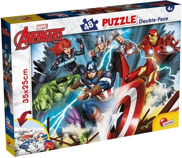 Lisciani Marvel Avengers obojstranné puzzle 48 dielikov