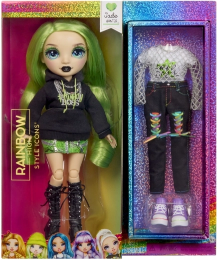 Módna bábika Rainbow High Jade Hunter s 2 outfitmi