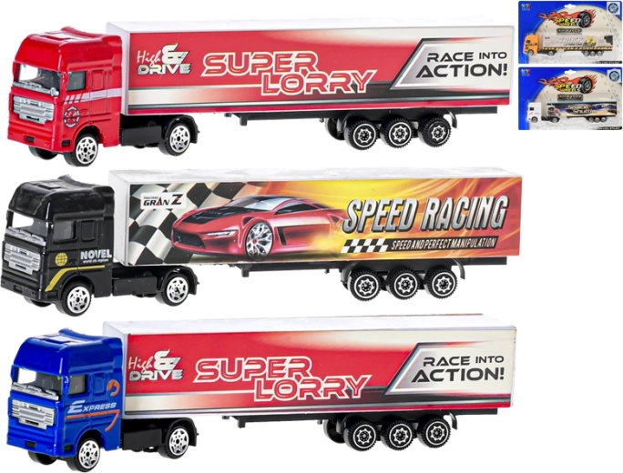 Kovový kontajnerový kamión 20 cm, mierka 1:87, voľnobeh