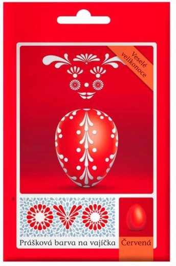 OvO prášková farba na veľkonočné vajíčka – červená