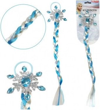 Ľadová Princezná príčesok vrkôčik s flitrami
