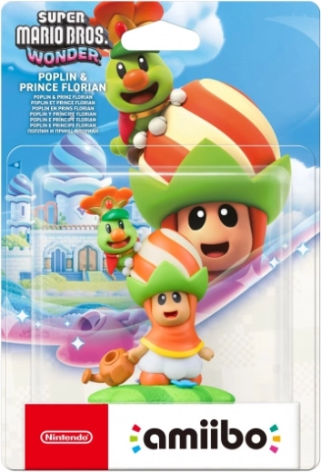 Amiibo Poplin a princ Florian zo série Super Mario Bros. Wonder