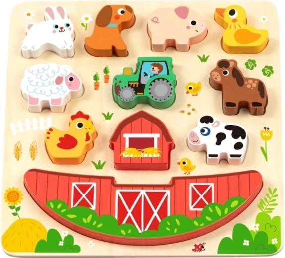 2Kids Toys balančné puzzle farma 2 v 1