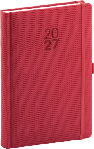 Notique Denný diár Diamante 2027 červený 15 × 21 cm
