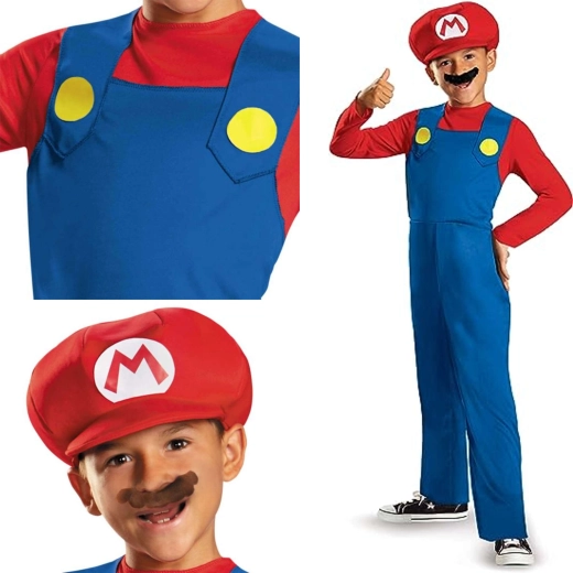 Detský kostým Super Mario pre deti vo veku 4 – 6 rokov
