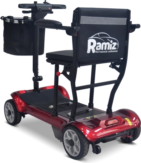 Elektrický štvorkolový skúter pre seniorov EasyGo – červený