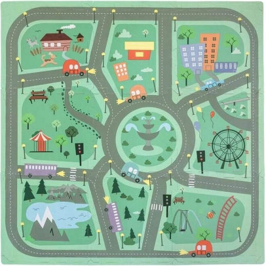 FreeOn Free2Play penová hracia podložka puzzle Road (9 dielov)