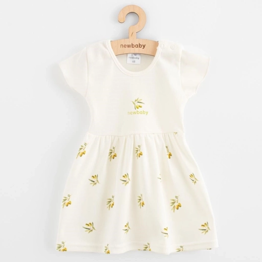 Dojčenské šaty z bio bavlny s krátkym rukávom New Baby Olivy