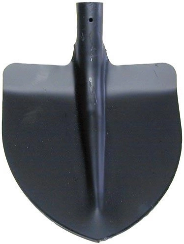 Lopata srdcovka 2 mm bez násady, čierna