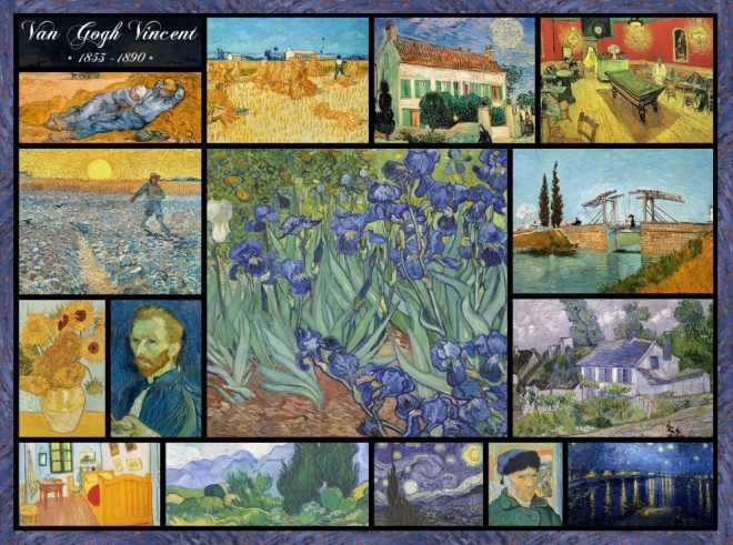 Puzzle koláž vincent van gogh 2000 dielikov