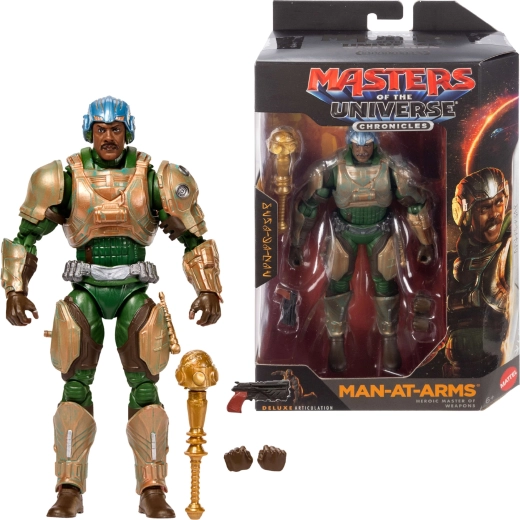 Figúrka Mattel Masters of the Universe Chronicles Man-at-Arms 17 cm s príslušenstvom